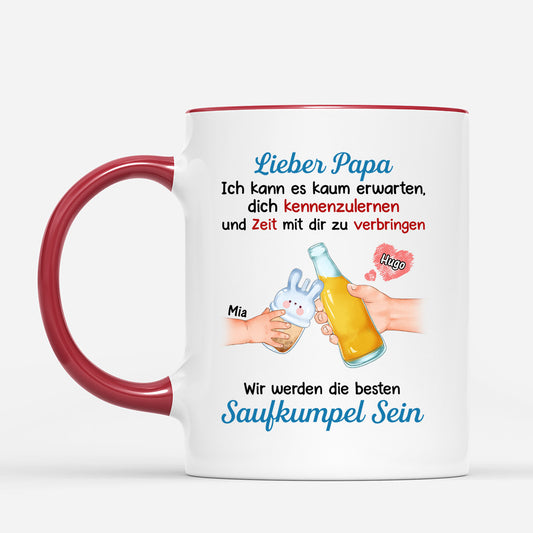 1177MGE2 Personalisierte Geschenke Tasse Geburt Papa Baby