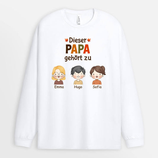1215NGE1 Personalisierte Geschenke Langarmshirt Papa Opa Herbst