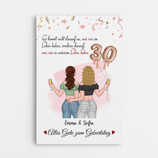 1240CGE1 personalisierte 30 geburtstag wen in unserem leben leinwand