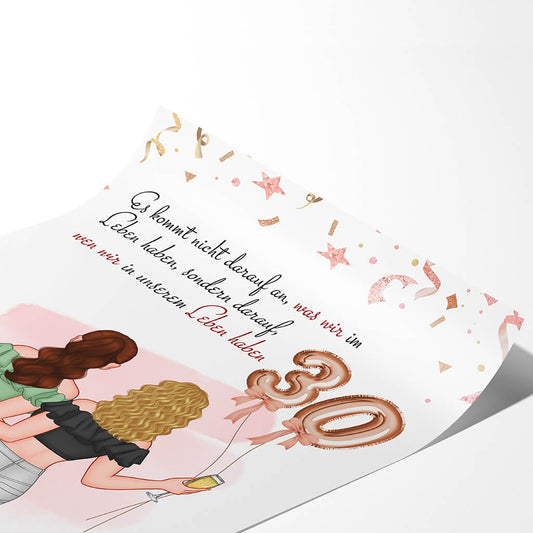 1240SGE2 personalisiertes 30 geburtstag wen in unserem leben poster