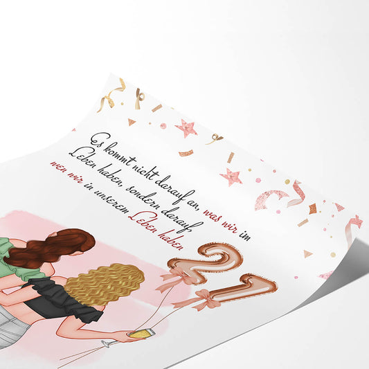 1240SGE2 personalisiertes wen in unserem leben 21 geburtstag poster