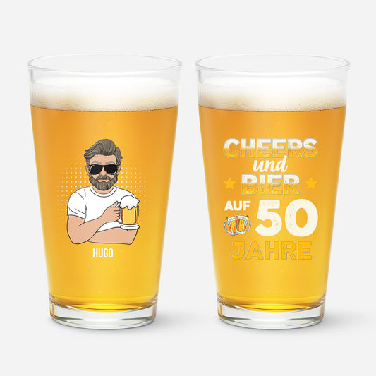 1243IGE1 prost und bier auf jahre personalisiertes bierglas_ manner geburtstag 1243IKM8B