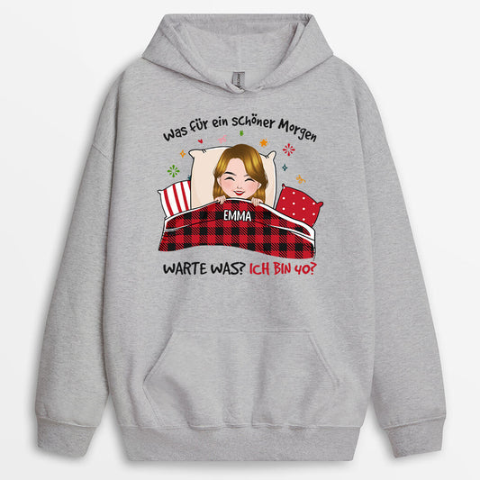 1245hge1 personalisierter ein toller morgen 40 geburtstag hoodie