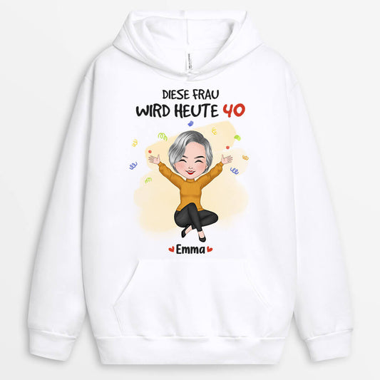 1251hge2 personalisierter heute wird diese frau 50 hoodie