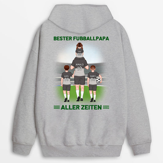 1256hge1 personalisierter bester fussball papa uberhaupt hoodie
