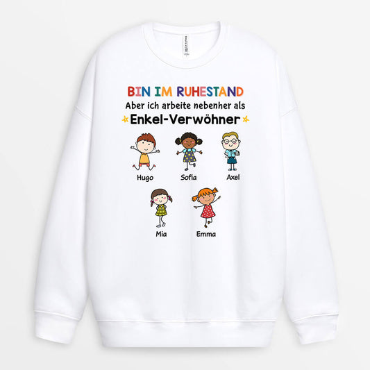 1257WGE1 personalisierter ich bin im ruhestand pullover