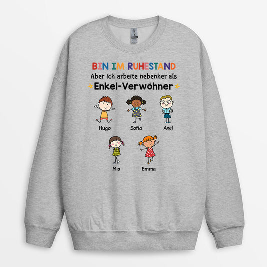 1257WGE2 personalisierter ich bin im ruhestand pullover