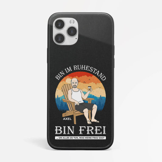 1272FGE1 personalisierte im ruhestand bin frei iphone 14 handyhulle