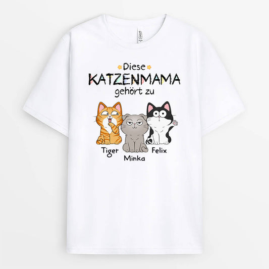 1295AGE1 personalisiertes katzenmama katzenpapa gehort zu lustig t shirt