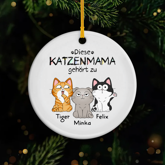 1295OGE1 diese katzenmama gehort zu personalisierte keramik ornamente_ katzen 1295O