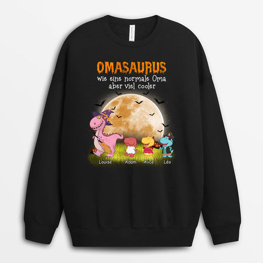 1326WGE2 personalisierter oma dinosaurier halloween pullover