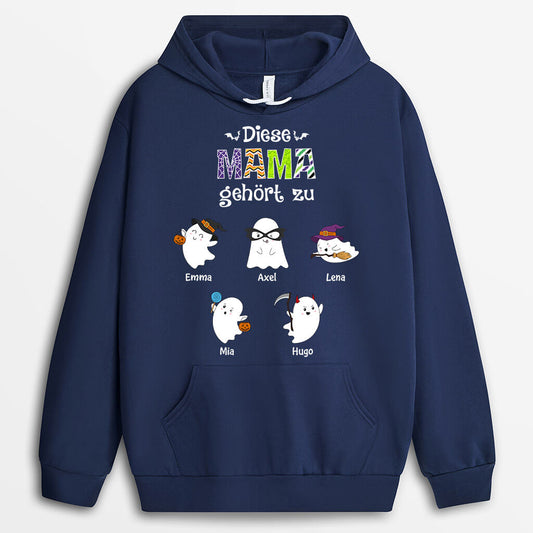 1332HGE2 personalisierter diese oma gehort zu geister halloween hoodie