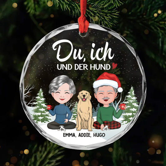 1423OGE1 du ich und die hunde weihnachtsschmuck personalisiert_ glas paar 1423OKU0C_4901890c 4811 452c a712 e0f93d693fc6