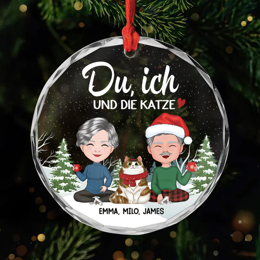 1423OGE1 du ich und die katzen weihnachtsschmuck personalisiert_ paar weihnachten 1423OKU0D