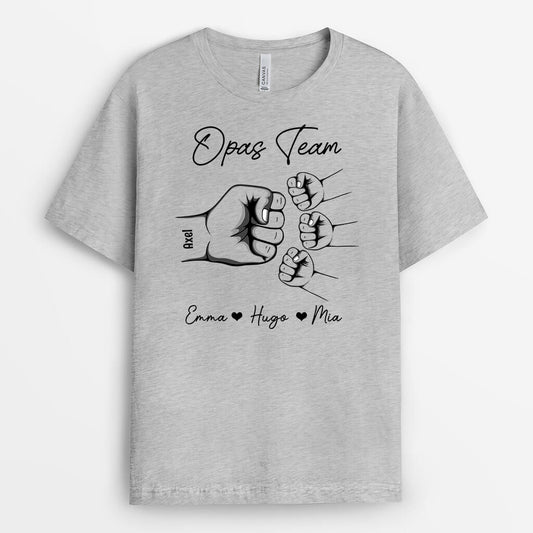 1461AGE2 personalisiertes papas team mit faust t shirt