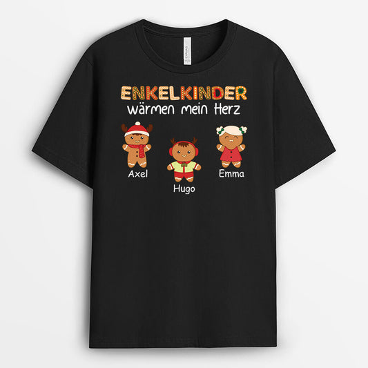 1472AGE1 personalisiertes enkelkinder als lebkuchen warmen mein herz t shirt