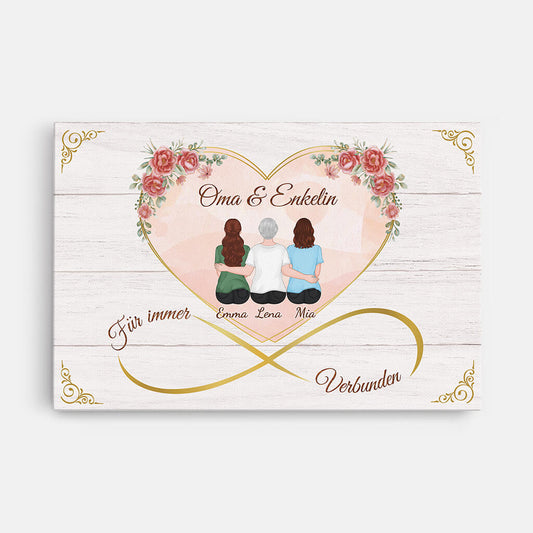 1478CGE1 personalisierte mutter und tocher fur immer verbunden leinwand