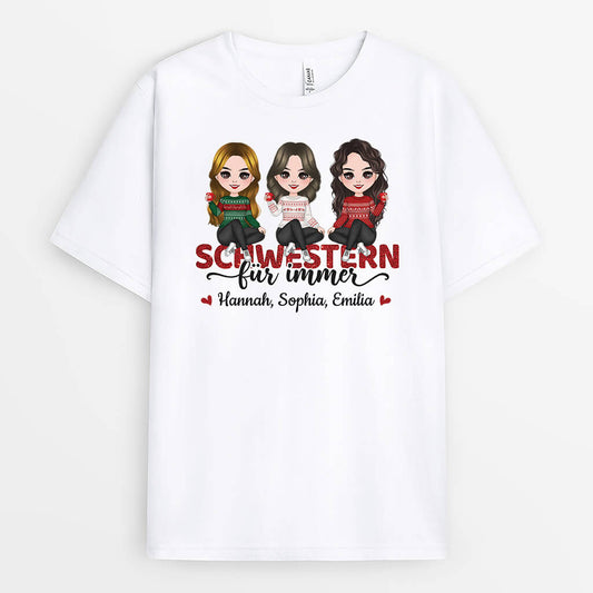 1487AGE1 personalisiertes schwestern besties fur immer t shirt