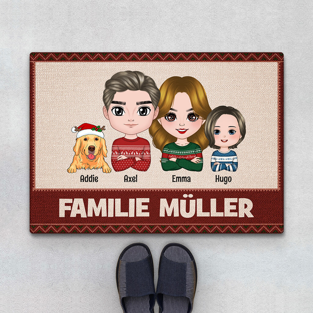 Personalisierte Fußmatte Familie