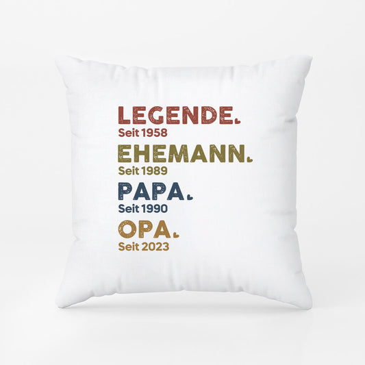 1503PGE1 legende ehemann papa und opa seit personalisiertes kissen fur manner