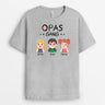 1527AGE2 personalisiertes papas bande mit weltkarte t shirt