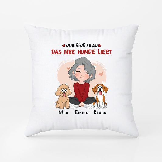 1537PGE2 nur ein madchen das ihre hunde liebt kissen hund personalisiert 1537PKV8D