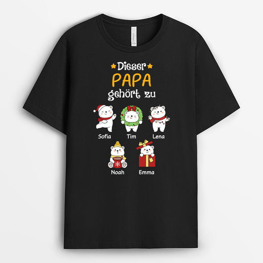1538AGE2 personalisiertes dieser papa opa gehort zu weissen baren t shirt