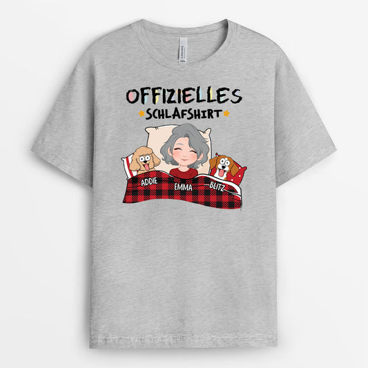 1548AGE2 personalisiertes offizielles schlafshirt mit hunden t shirt