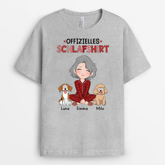 1633AGE2 personalisiertes offizielles schlafshirt mit hunden t shirt