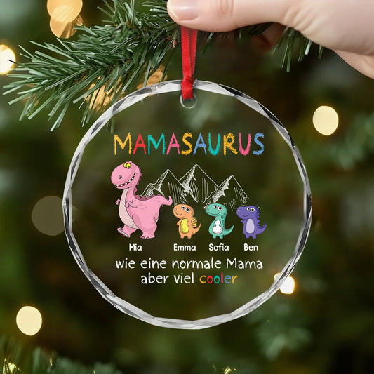 1636OGE2 papasaurus mamasaurus personalisierte glas ornamente mama papa 1636O9V0B