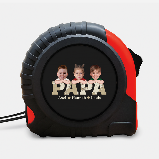 1717OGE1 papa kinder mit gesicht massband personalisiert papa 1717OKHB