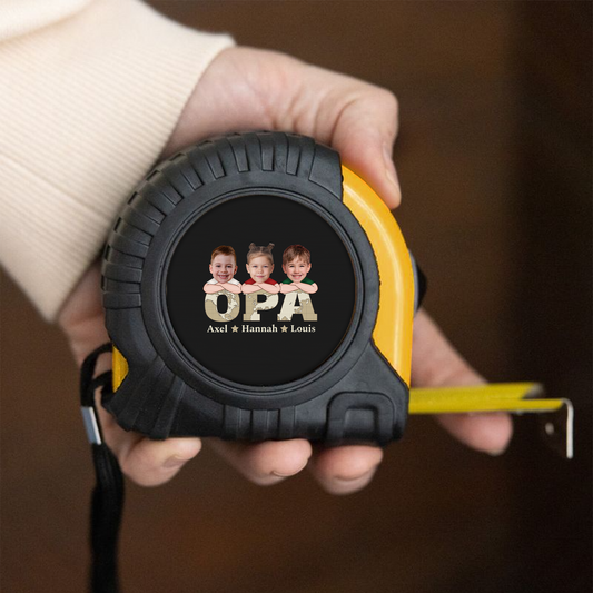 1717OGE2 papa kinder mit gesicht massband personalisiert papa 1717OKHB