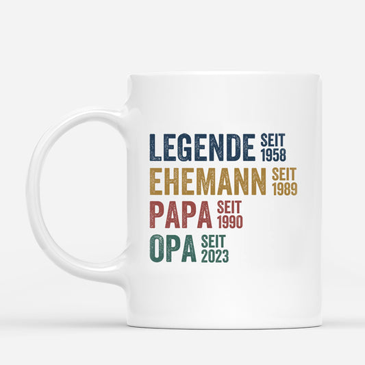 1732MGE1 personalisierte legende ehemann papa und opa seit tasse_0988de81 fbbc 46ba 933a 3a33a61b28bb