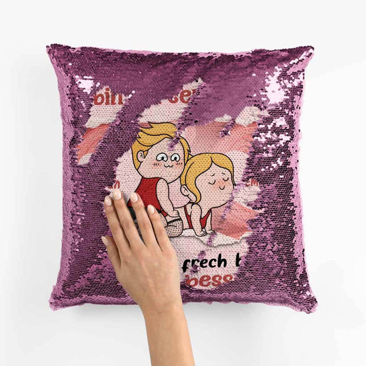 1780PGE2 personalisiertes wenn ich brav bin bin ich sehr brav wenn ich frech bin bin ich besser pailletten kissen