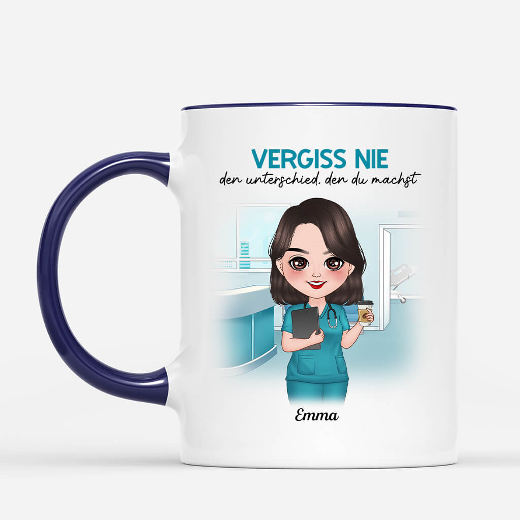 1834MGE2 personalisierte vergiss nie den unterschied tasse