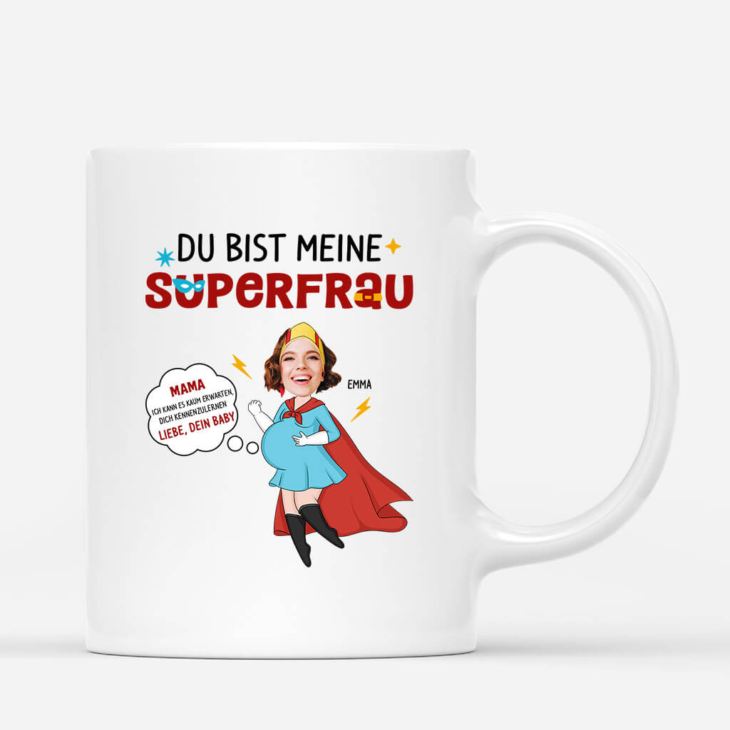 1846MGE1 personalisierte du bist meine superfrau tasse