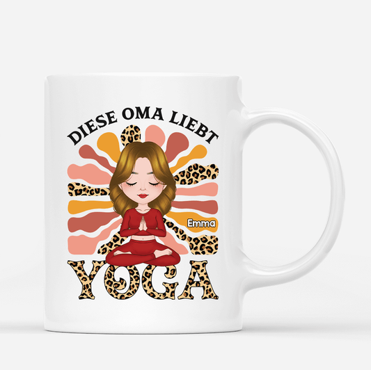 1889MGE1 personalisierte diese mutter liebt yoga tasse