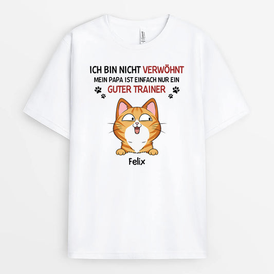 1929AGE2 personalisiertes ich bin nicht verwohnt_ meine mama mein papa ist einfach gut erzogen t shirt