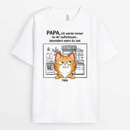 1930AGE2 personalisiertes die katze schaut immer zu dir auf t shirt