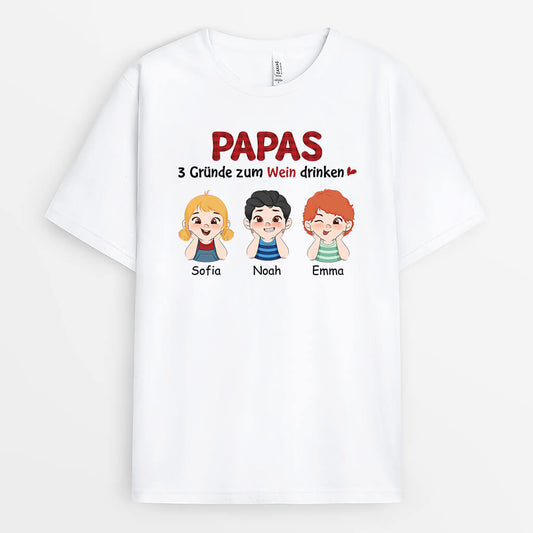 1937AGE1 personalisiertes papas grunde zu wein t shirt