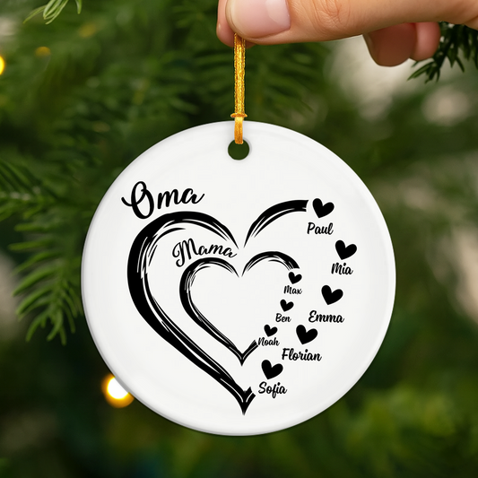 1969OGE2 oma mama kinder personalisierte keramik ornamente_ oma 1969OKN7A