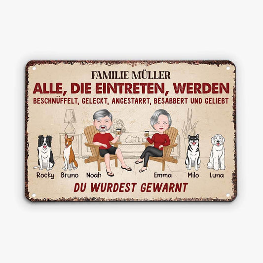 1991EGE2 personalisiertes alle die eintreten werden beschnuffelt geleckt angestarrt angesabbert und geliebt turschild_82b4bfe9 08ab 4115 9bc0 21ca578172ce