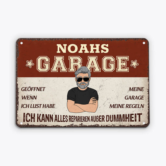 1998EGE1 personalisiertes ich kann alles reparieren ausser dummheit turschild