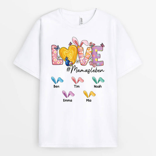 2047AGE1 personalisiertes liebe omas leben t shirt