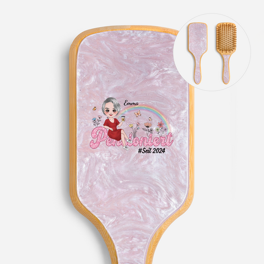 2068AGE1 im ruhestand uv druck acetat holz haarburste personalisiert omamama 2068aq6r5a