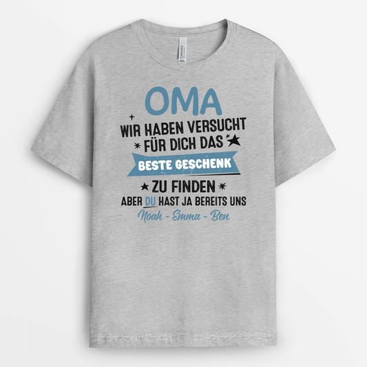 2085AGE2 personalisiertes wir haben versucht fur dich das beste geschenk zu finden t shirt_e8fc1616 155c 4568 a721 1be6a225864b