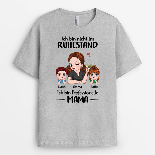 2106AGE2 personalisiertes ich bin nicht im ruhestand ich bin eine professionelle oma t shirt