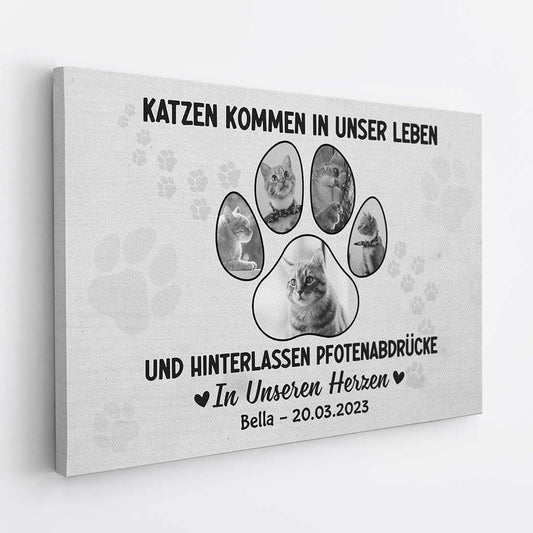 2138CGE2 personalisierte hunde katzen kommen in unser leben und hinterlassen pfotenabdrucke in unseren herzen leinwande