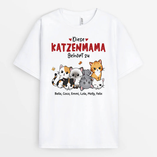 2165AGE1 personalisiertes diese katzenmama gehort zu t shirt