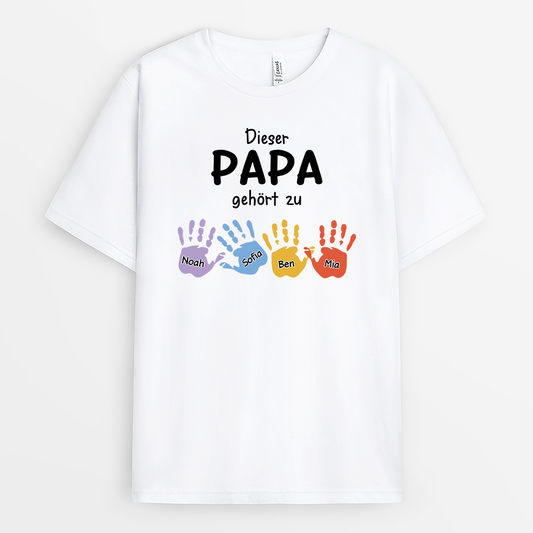 2169AGE1 dieser papa gehort zu handabdruck t shirt papa personalisiert_ 2169A6H5B